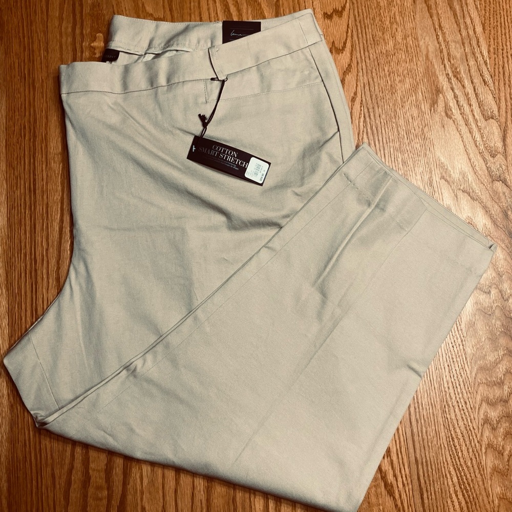Lane Bryant women’s moderately curvy fit khaki ankle pants